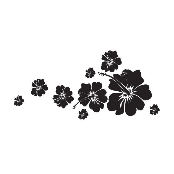 Hibiskus Roselle als Wandtattoo, Blummen Aufkleber ich liebe wandtattoos